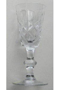 Cross and Olive Crystal, Small Wine or Port Glasses – With A Past